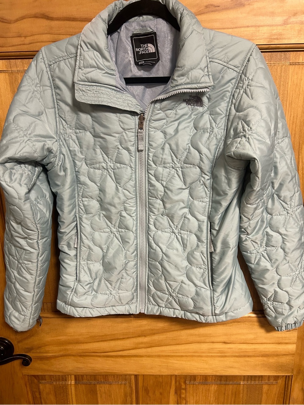 The North Face Women’s Pale Blue Quilted Puffer Jacket